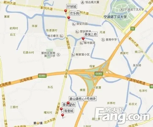 姜山镇核心6号居住地块位置