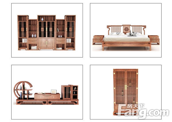 新中式实木系列家具整体展厅设计“移情换景，可赏可游”！