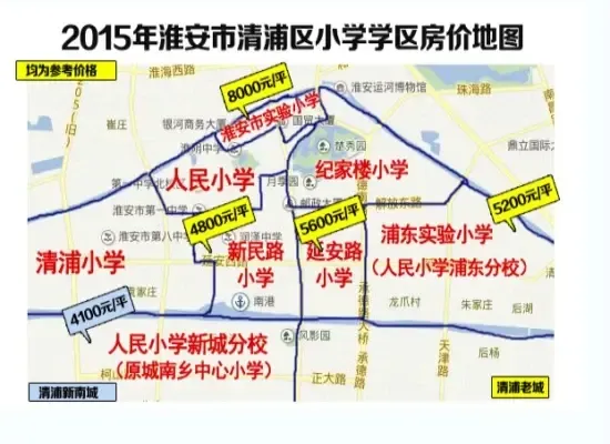 淮安清浦区 地产价格分布地图