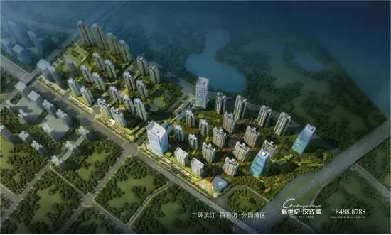 新世纪汉江湾百万级都会综合体高擎汉江崛起