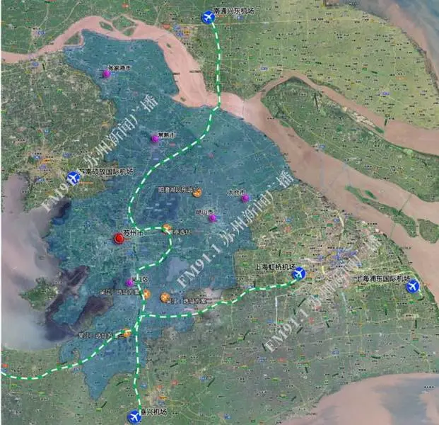 蘇州馬上要有自己的機場啦 蘇州規劃給出5個選址方案