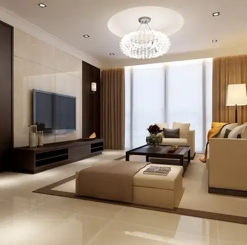 2015小户型装修必看现代简约客厅集成吊顶效果图全览