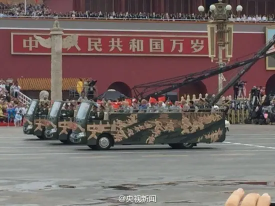 抗战胜利70周年大阅兵预演现场图