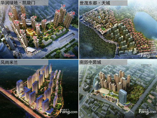 四大地铁 学区楼盘:华润绿地凯旋门,世茂东都天城