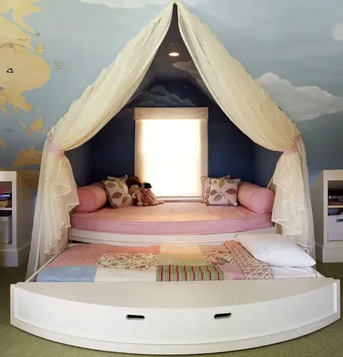 儿童床效果图 给孩子一个温暖的休息地