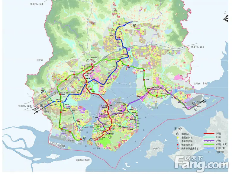 曝厦门 6条线新规划 共设127站点，换乘站18个