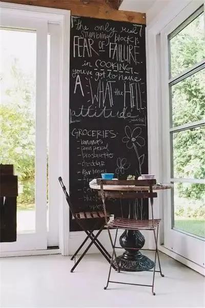 25款客厅涂鸦黑板背景墙装修效果图墙面变绘画乐土