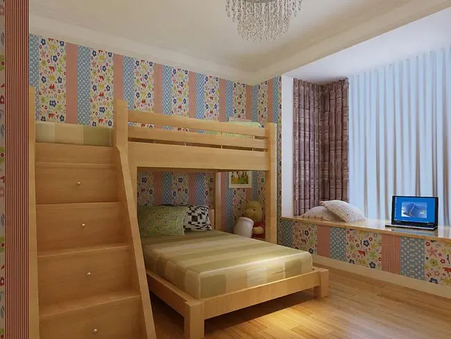 100平米现代简约风格儿童房设计 12款时尚儿童房装修样板间