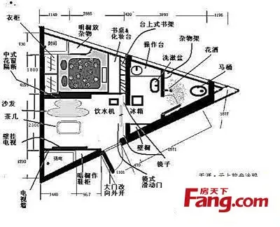 三角形户型