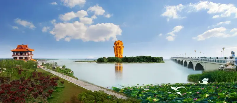 大美北湖湾万顷碧波一片净土