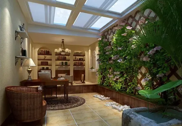 入户花园巧改书房 8万打造出的小资范儿