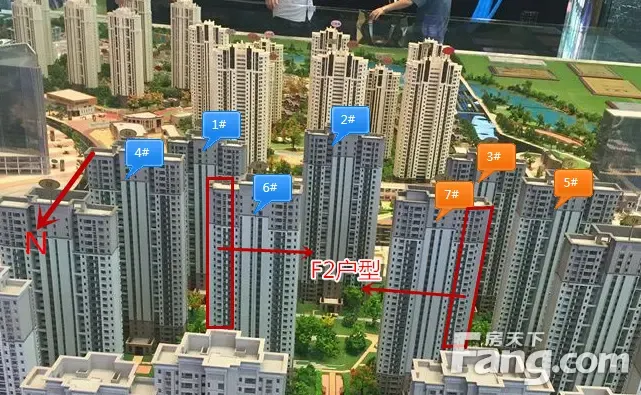 户型构造:四房两厅两卫两阳台 ◆ 户型分布:三期楼王位置6#,7# 6