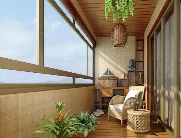 盆栽 地砖 门窗 沙发
