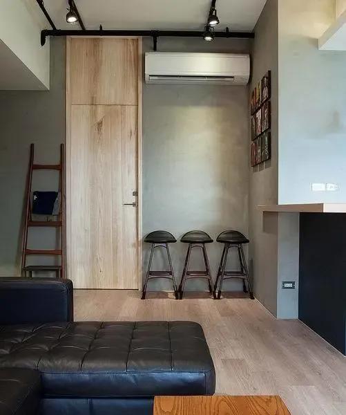 70平米酷炫轻工业风公寓 三口之家loft与日系风混搭家居