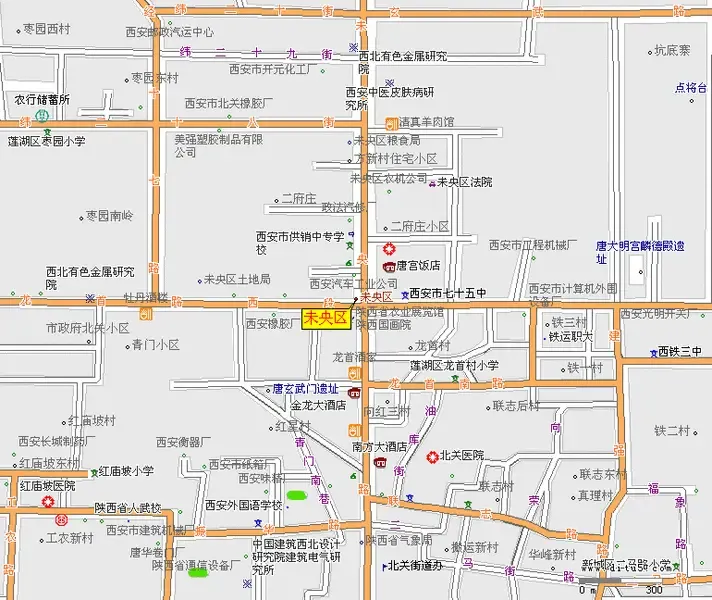 未央路,太华路,朱宏路,北辰大道,明光路,凤新路,经九路,浐水西路和