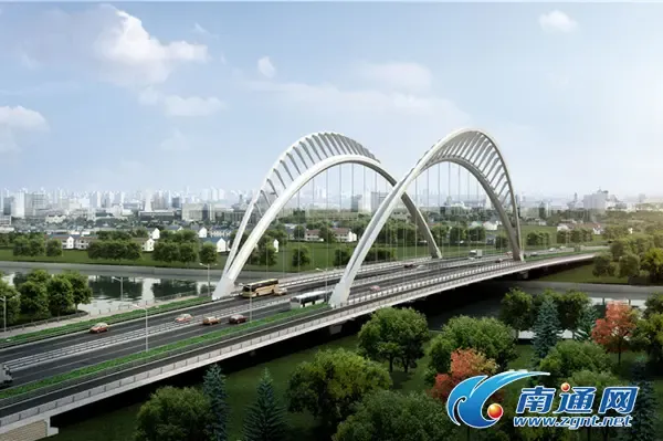 【南通】城建 :南通园林路北延工程动工 通吕运河上将建新大桥