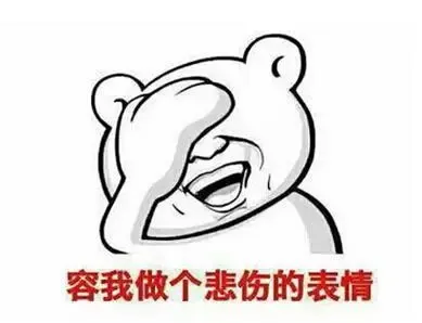 容我做个悲伤的表情
