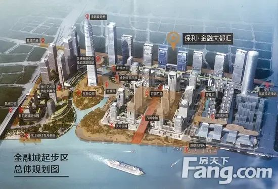 金融城起步区总体规划图金融城 珠江新城 琶洲cbd一体化如今,这个广州