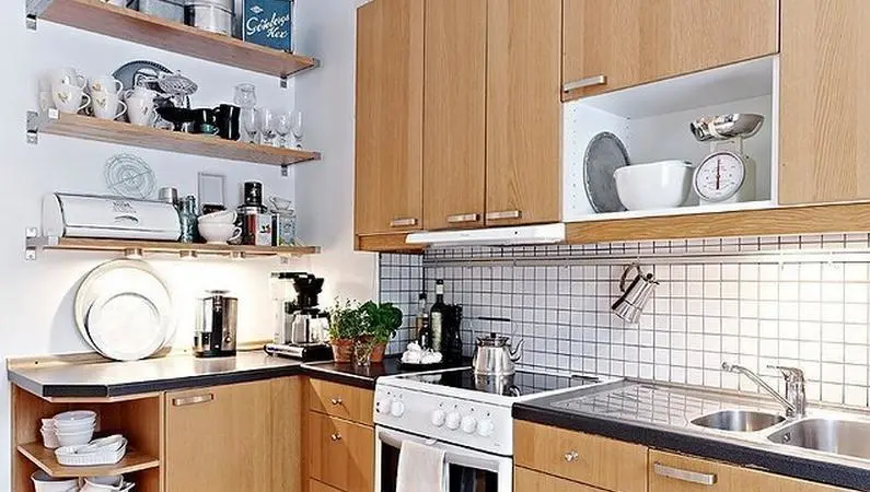 现代简约风格小户型厨房装修效果图 2016小户型厨房装修必看!