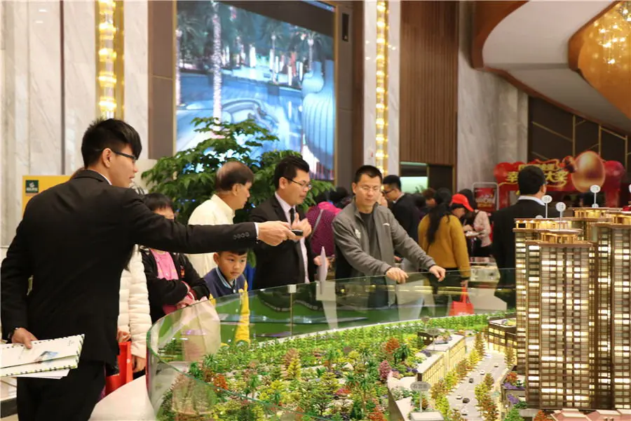 网友听置业顾问讲解沙盘
