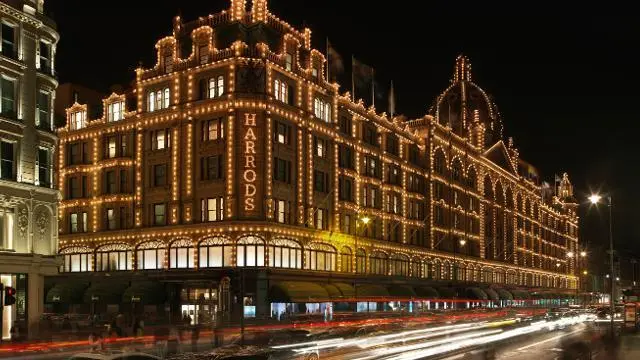 Harrods at night