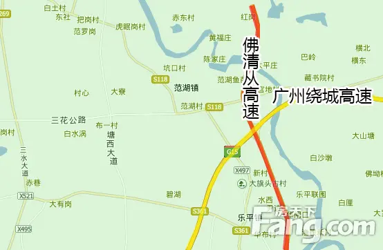 佛清从高速线路图图片