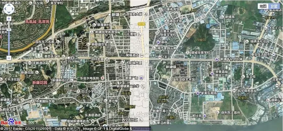 新塘卫星地图