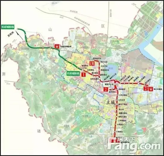其中:1号线主线工程自鉴湖镇至笛扬路站,线路长约23.