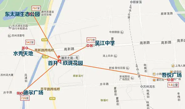 而且項目北面和西面分別是高新路,蘇震桃公路,銜接了