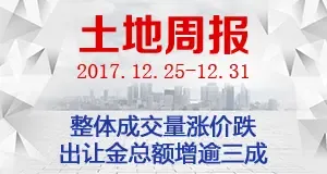 土地周报：整体成交量涨价跌 出让金总额增逾三成
