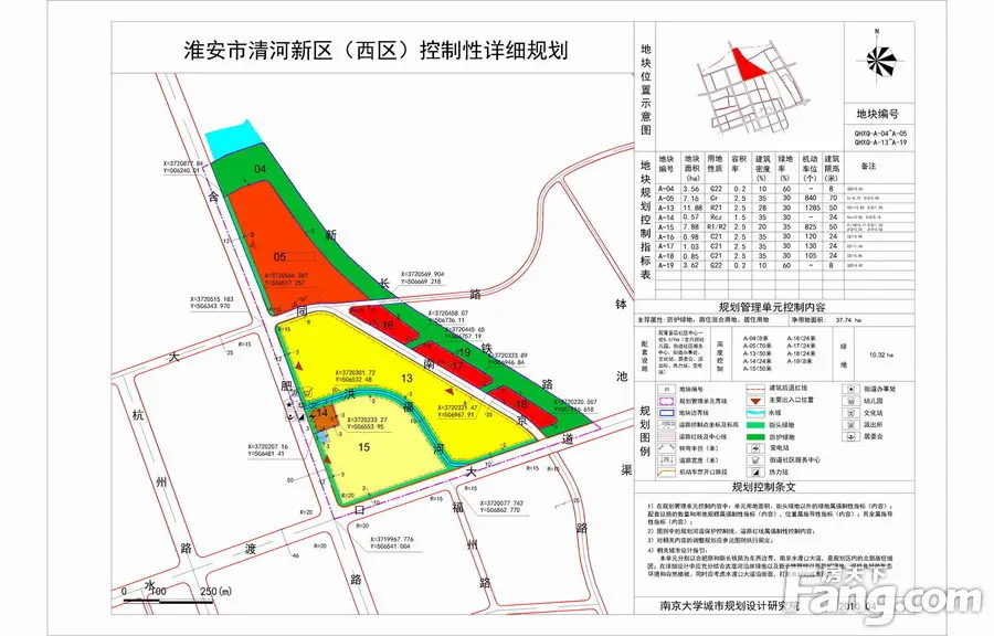 淮安城区局部地块控制性详细规划修改草案公告