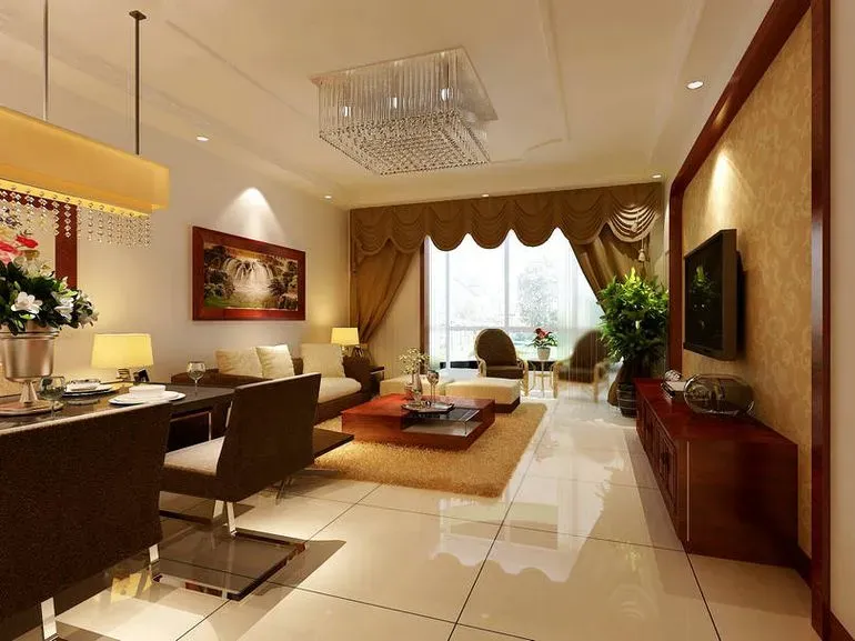 5万简约装修90平两房两厅经典大气家居装修效果图