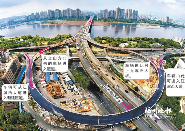 尤溪洲北桥头互通立交改造工程已完成箱梁吊装