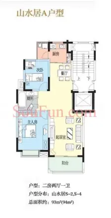 钟山花园城户型图