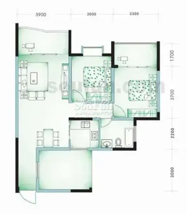 渝安金港尚城户型图