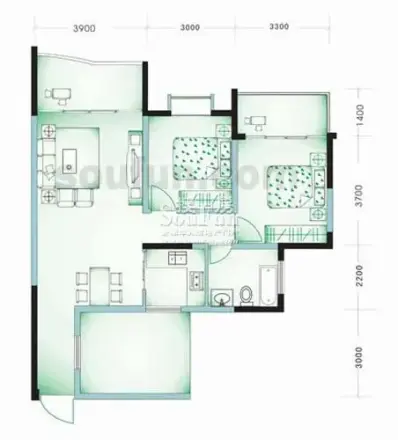 渝安金港尚城户型图