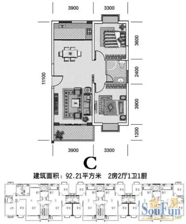 阳光百和户型图