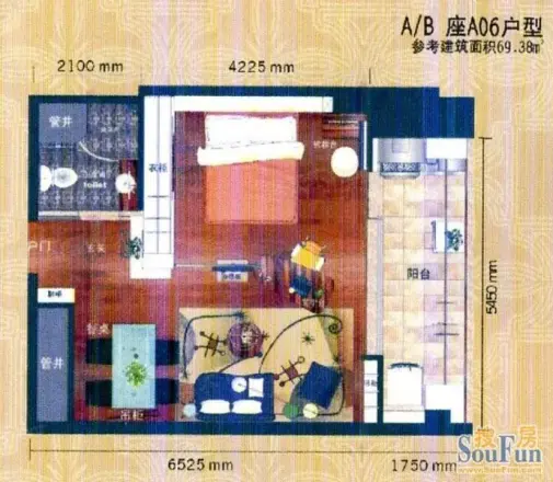 王+one户型图