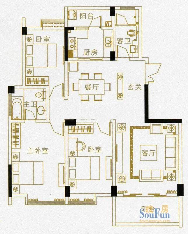 珠江花城户型图