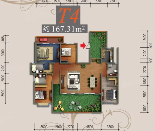 中渝山顶道8号户型图