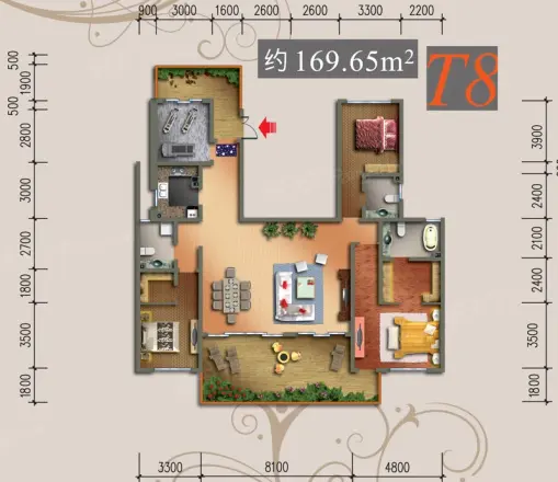 中渝山顶道8号户型图