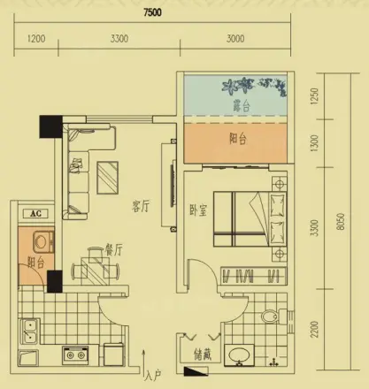 泽瀚峰景户型图