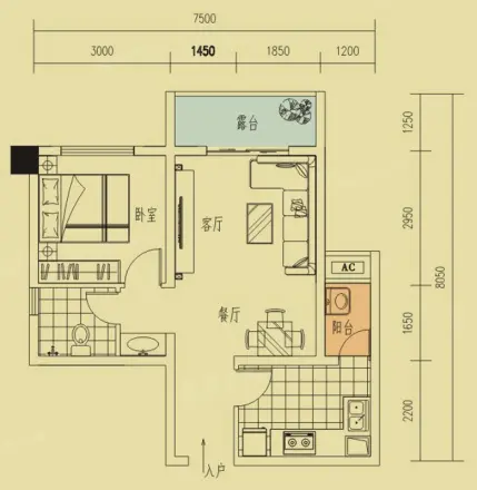 泽瀚峰景户型图