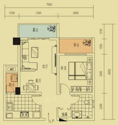 泽瀚峰景户型图