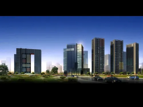 七彩俊园效果图南面人视(黄昏)效果图