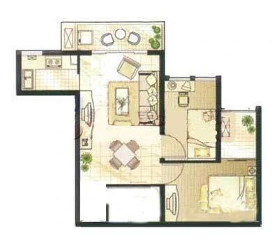 皇骐爱丽舍商住楼户型图