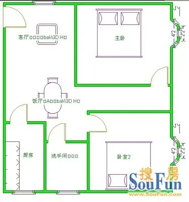 磨底河沿街7号院户型图