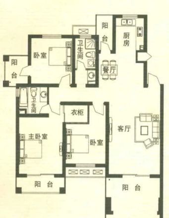 宛轻公寓户型图