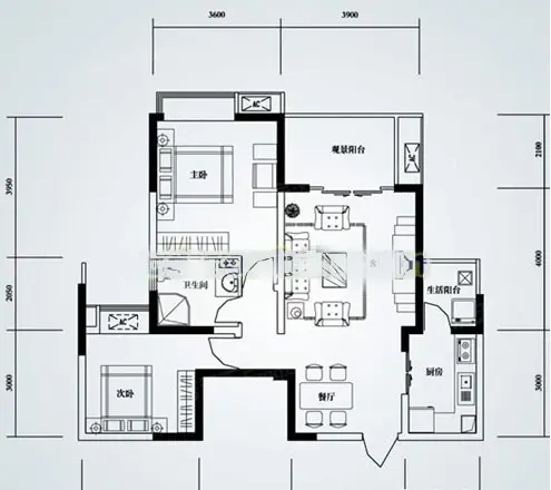 龙湖丽景一期户型图