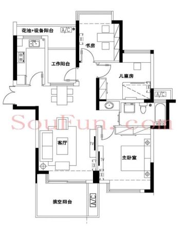 二七北路商业局宿舍户型图